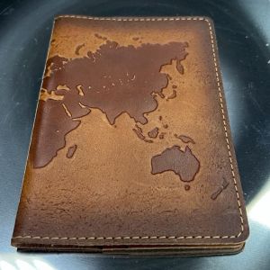 Обложка на паспорт «Карта мира» (brown)