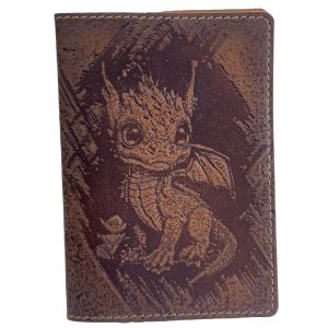 Обложка на паспорт «Дракон» (brown)