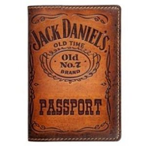 Обложка на паспорт «Jack Daniels»(brown)