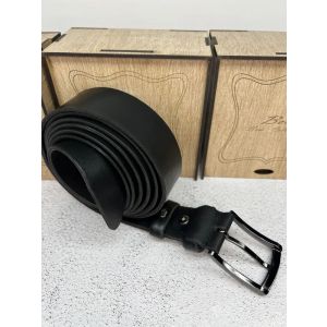 Ремень Черный 200 см натуральная кожа