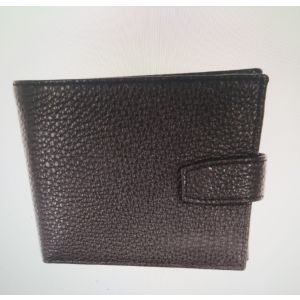 Кошелек из натуральной кожи на молнии, цвет черный, 120х95мм