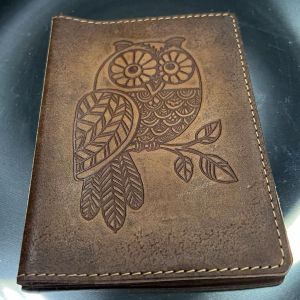 Обложка на паспорт «Сова» (brown)