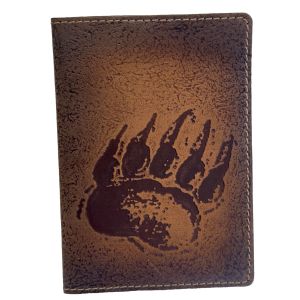 Обложка на паспорт «Медвежий след» (brown)