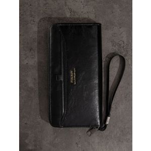 Портмоне черный FIDUROV 100х190мм искуственная кожа