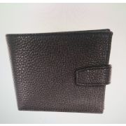 Кошелек из натуральной кожи на молнии, цвет черный, 120х95мм