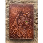 Обложка на паспорт «Кошка» с цветными глазами