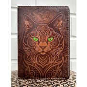 Обложка на паспорт «Кот» с цветными глазами