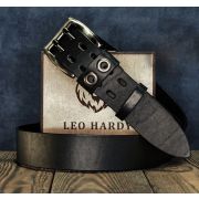 Ремень LEO HARDY Черный 130 см натуральная кожа