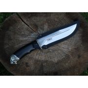 Кизлярский нож 95Х18 с литой головой мельхиор  (толщина 4мм)