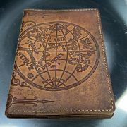 Обложка на паспорт «Карта полушарий» (brown)