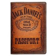 Обложка на паспорт «Jack Daniels»(brown)