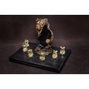 Подставка «Медведь» с рюмками (6шт.)